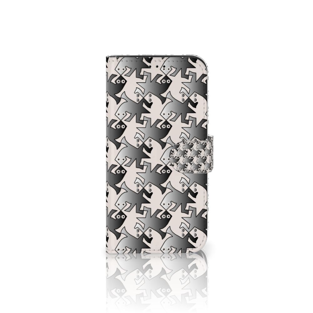 iPhone 13 Pro Telefoonhoesje met Pasjes Salamander Grey