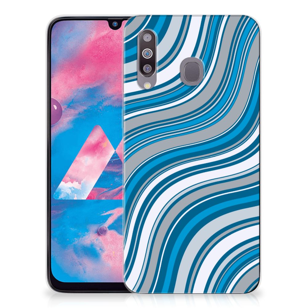 Samsung Galaxy M30 TPU bumper Waves Blue