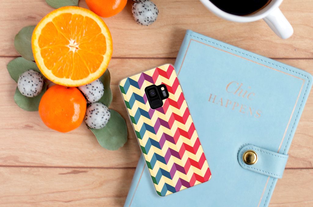 Samsung Galaxy S9 TPU bumper Zigzag Multi Color