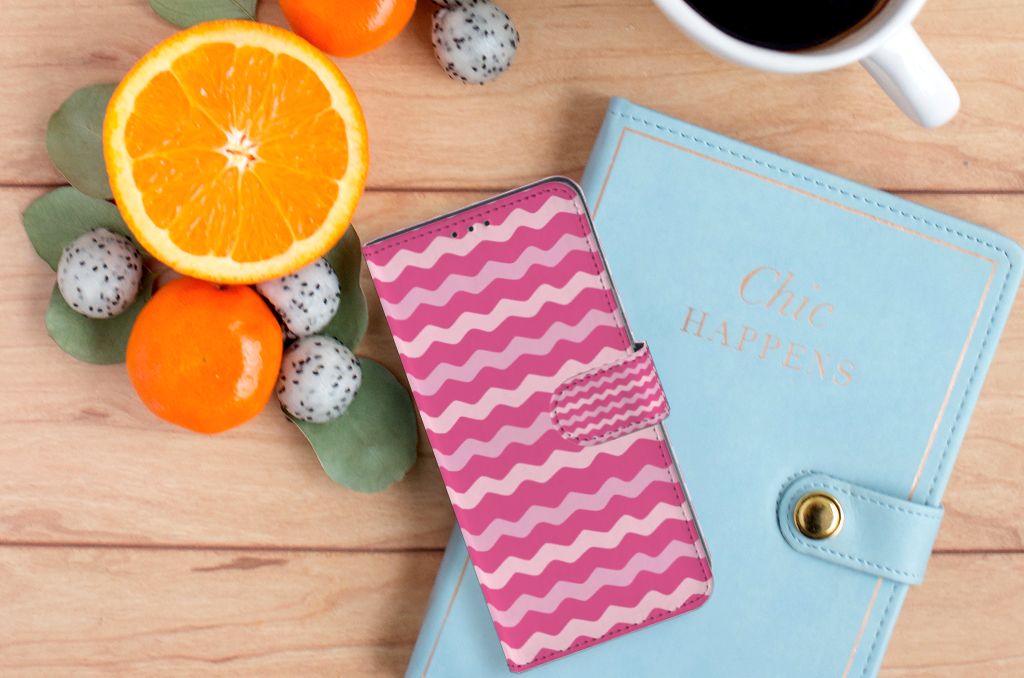 OPPO A91 | Reno3 Telefoon Hoesje Waves Pink