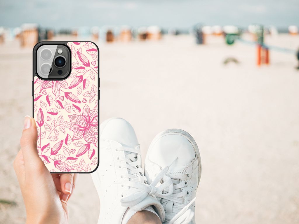 iPhone 13 Pro Max Bloemen Hoesje Pink Flowers B2C Telecom