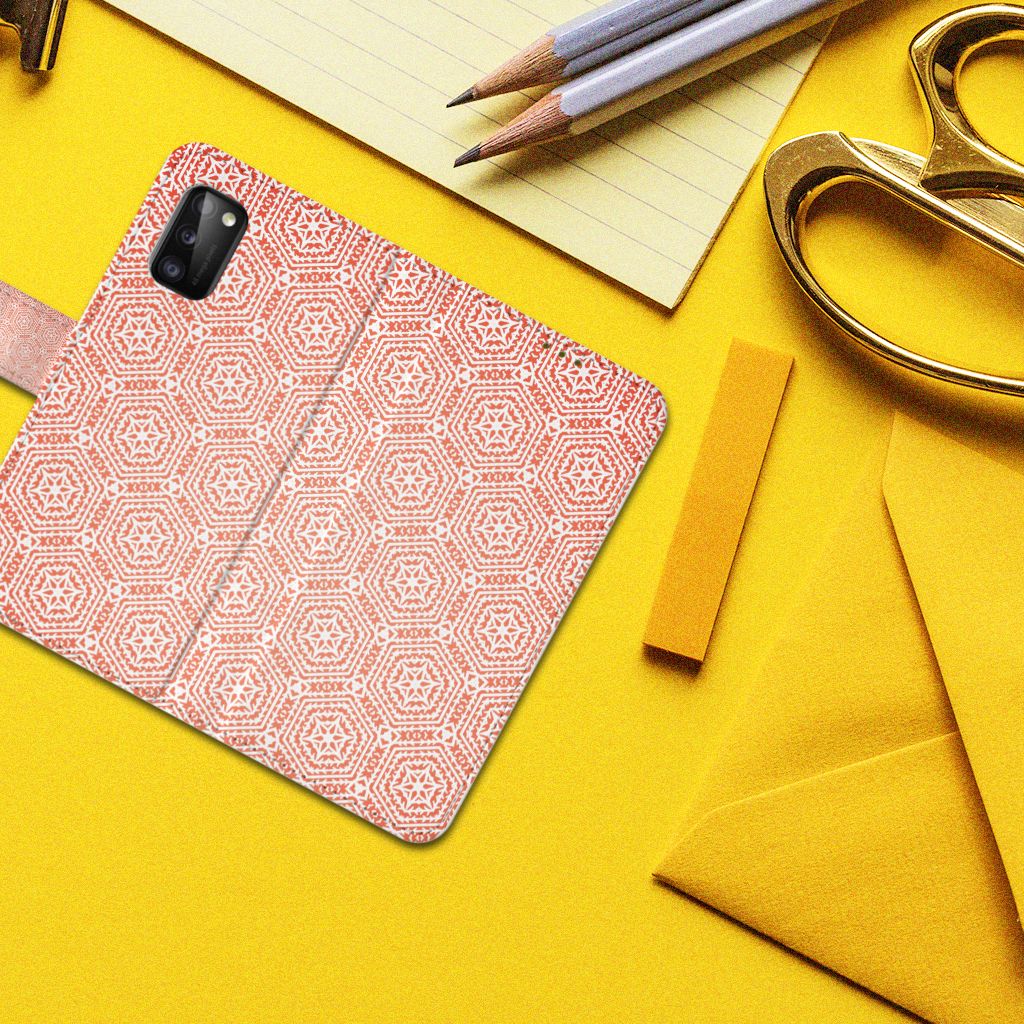 Samsung Galaxy A41 Telefoon Hoesje Pattern Orange