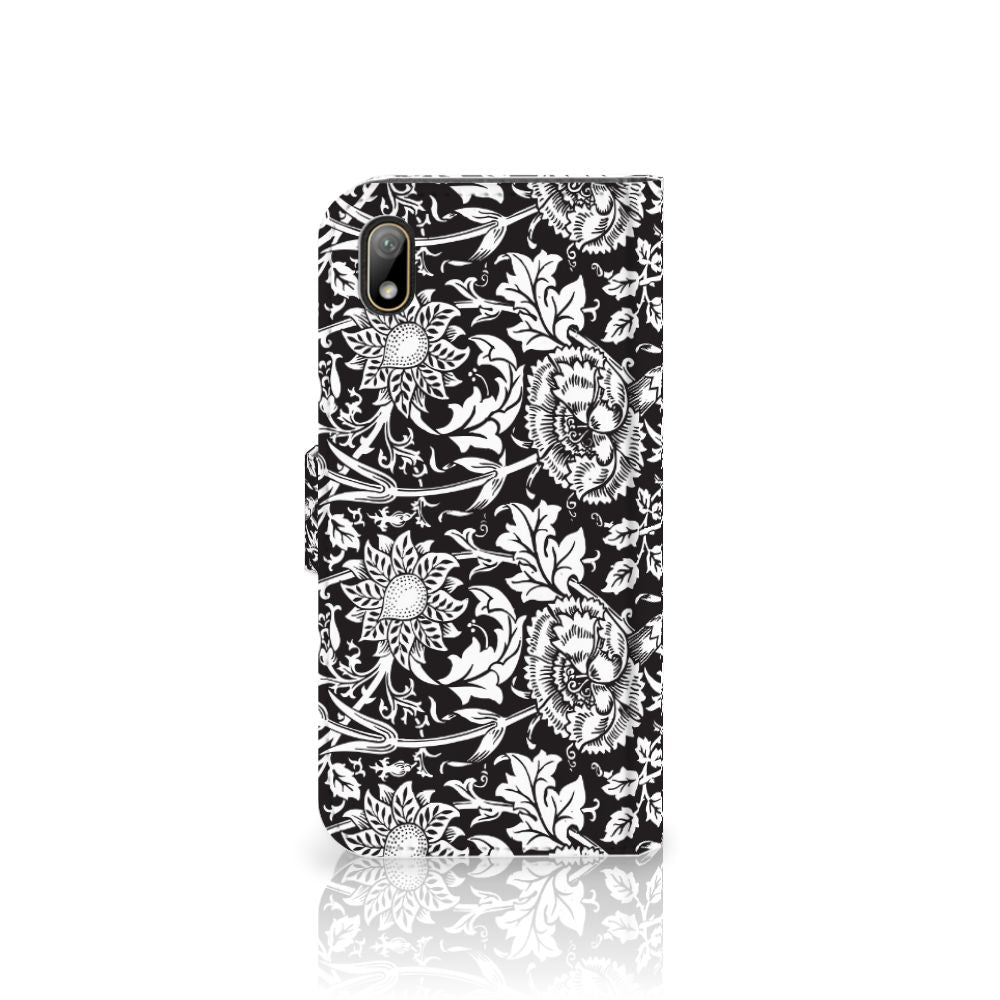 Huawei Y5 (2019) Hoesje Black Flowers