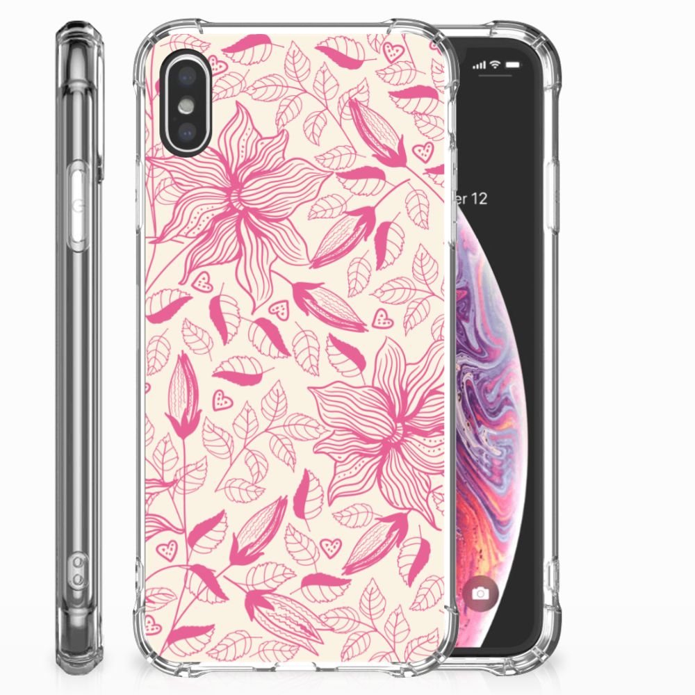 Apple iPhone Xs Max Case Pink Flowers
