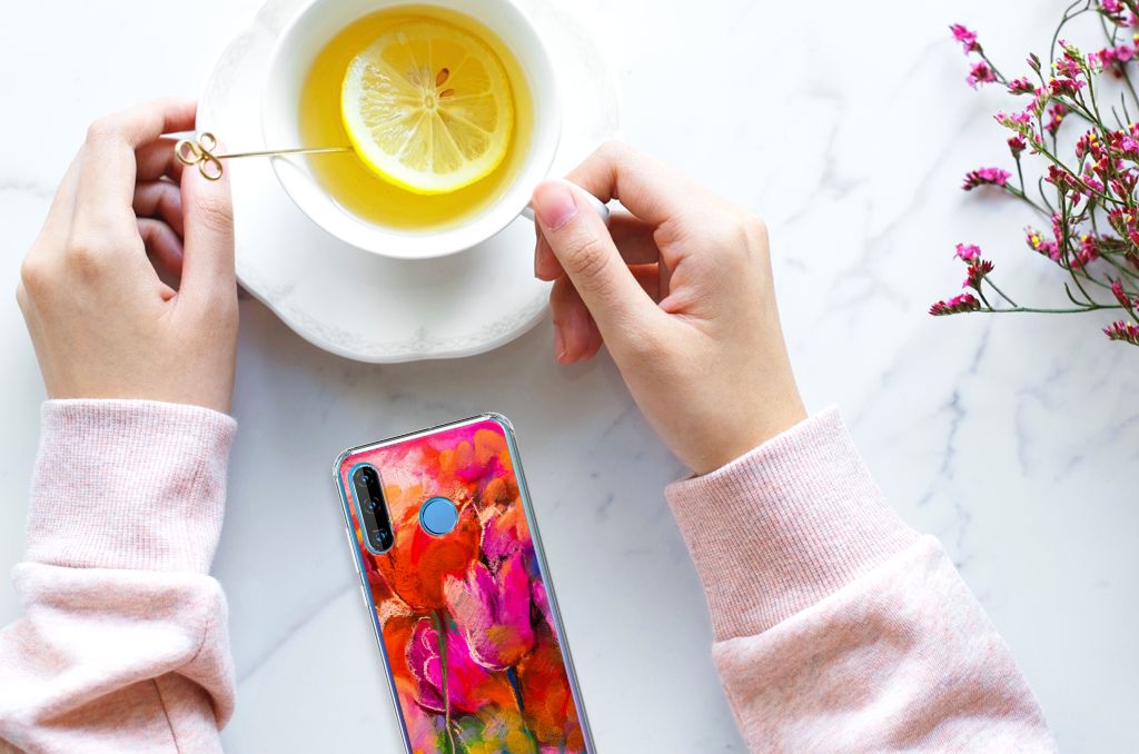 Back Cover Huawei P30 Lite Tulips