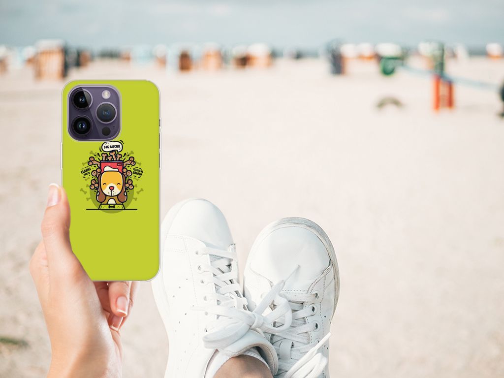 Apple iPhone 14 Pro Telefoonhoesje met Naam Doggy Biscuit B2C Telecom