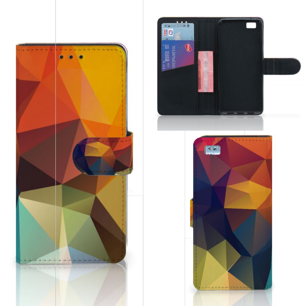 Huawei Ascend P8 Lite Book Case Polygon Color