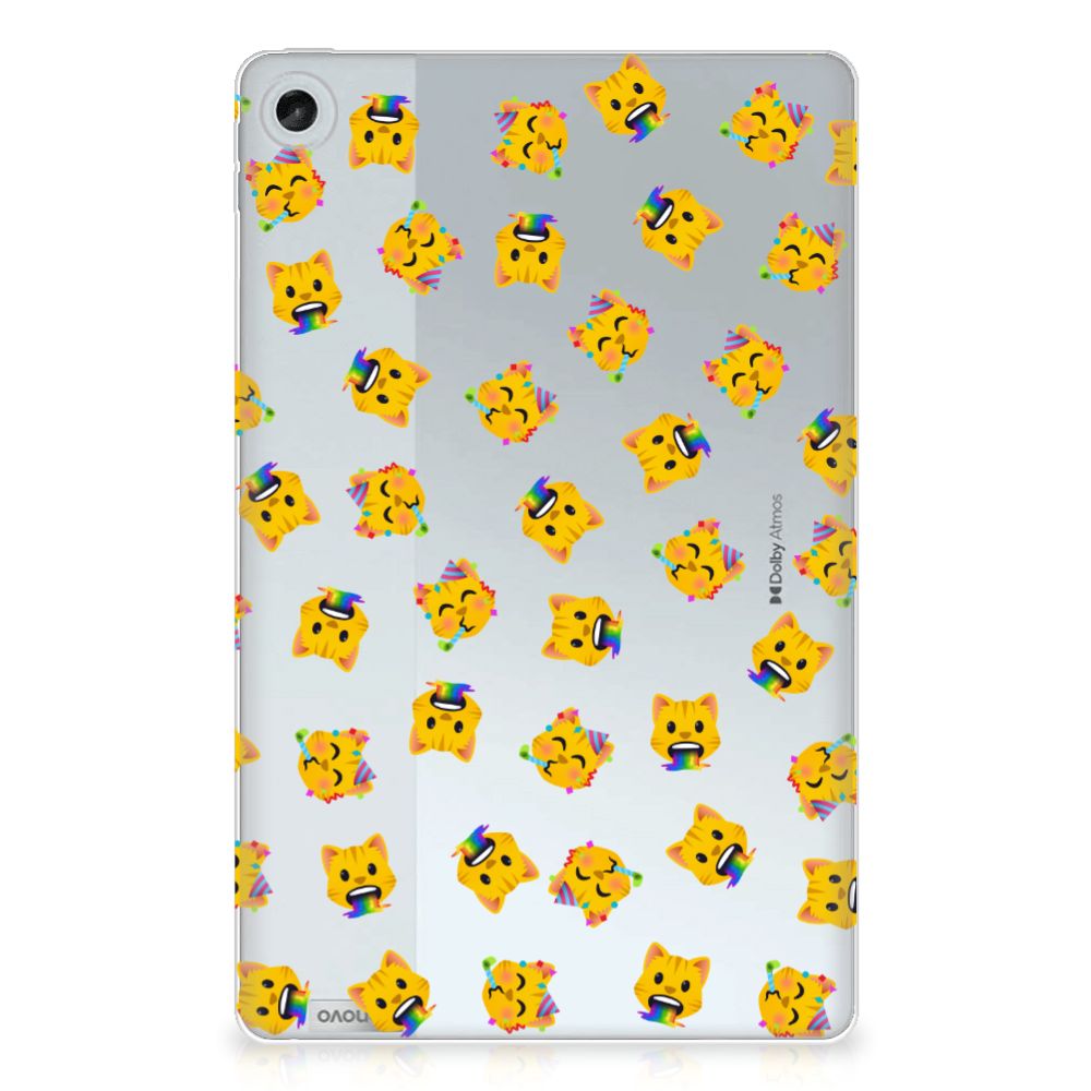 Hippe Hoes voor Lenovo Tab M10 Plus (3e generatie) Katten Emojis - B2C Telecom