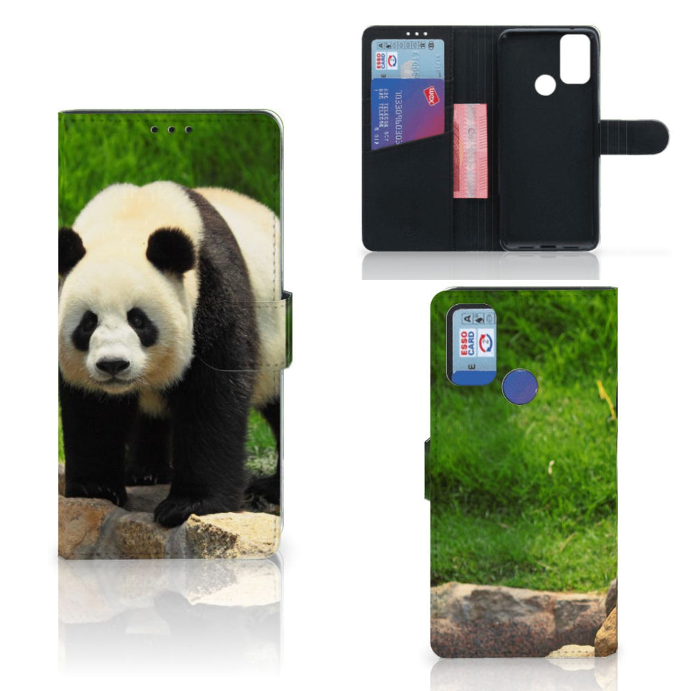 Alcatel 1S (2021) Telefoonhoesje met Pasjes Panda