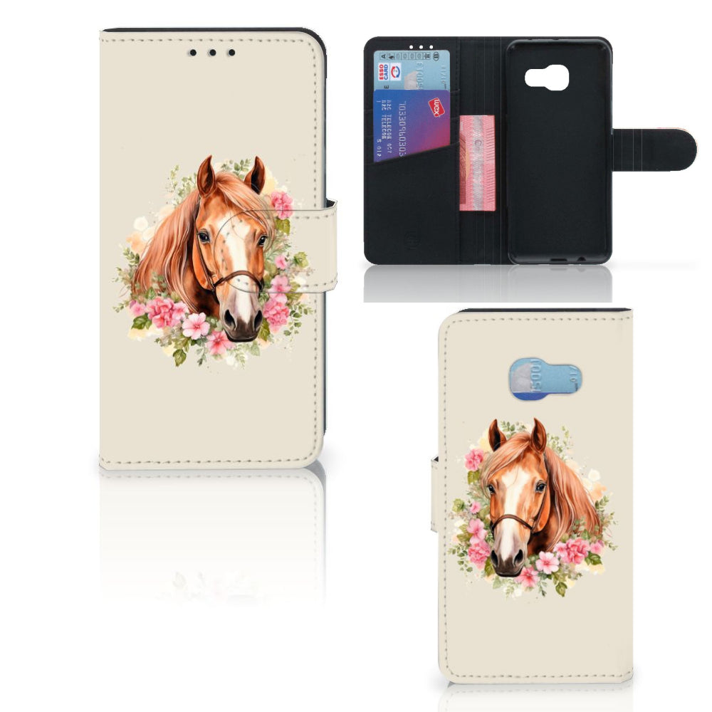 Telefoonhoesje met Pasjes voor Samsung Galaxy A3 2017 Paard