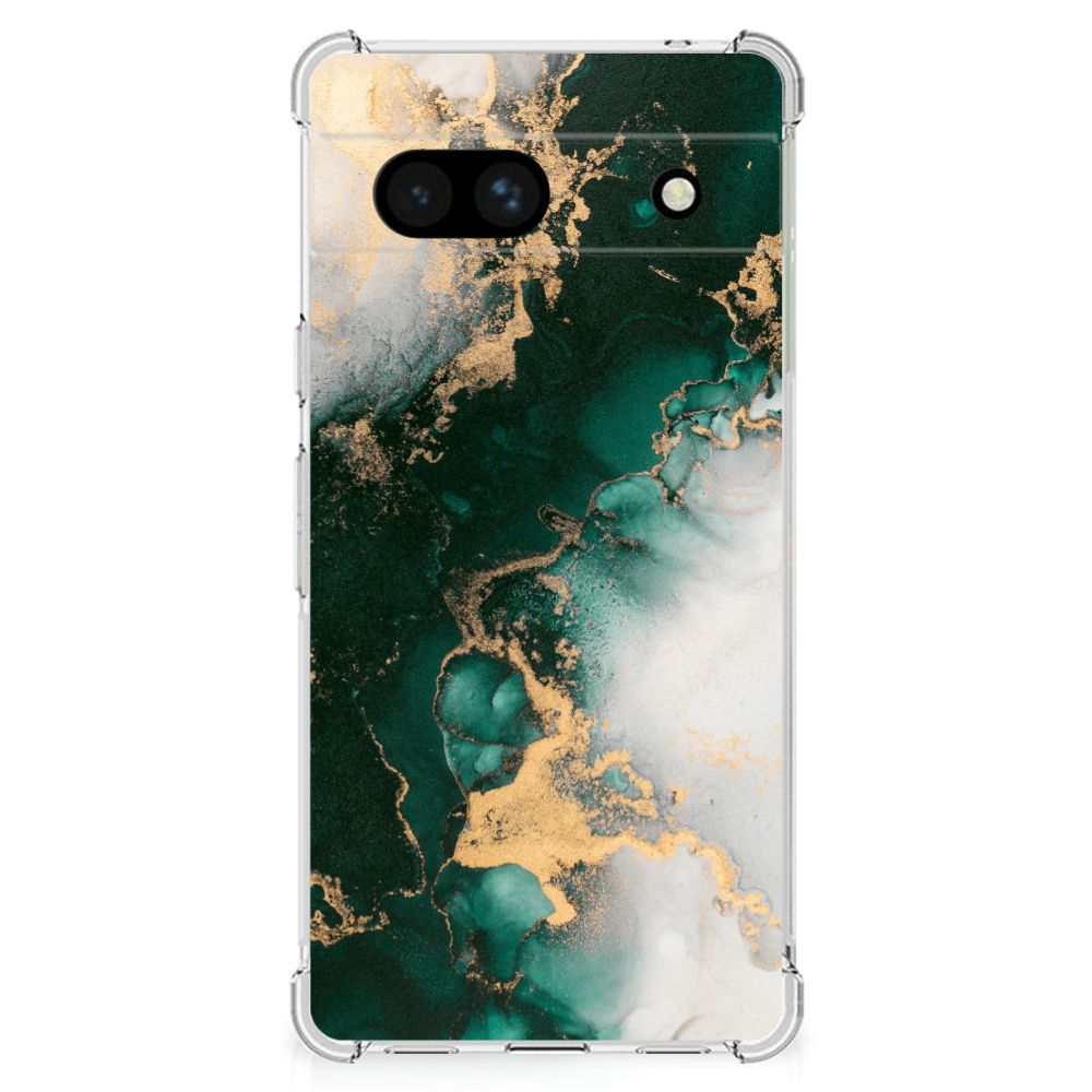 Anti-Shock Hoesje voor Google Pixel 7A Marmer Groen