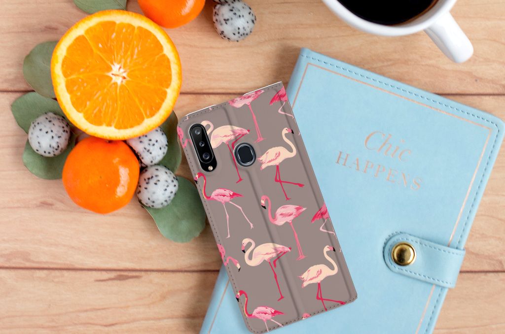 Samsung Galaxy A20s Hoesje maken Flamingo - B2C Telecom