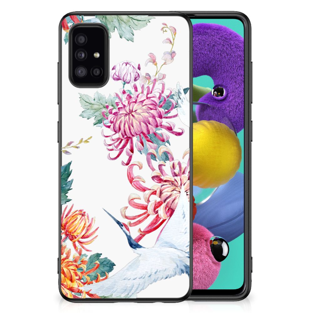 Samsung Galaxy A51 Back Cover Bird Flowers