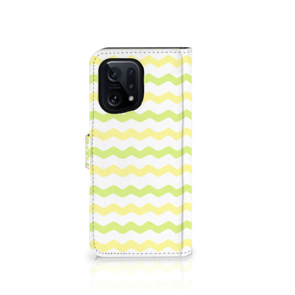 OPPO Find X5 Telefoon Hoesje Waves Yellow
