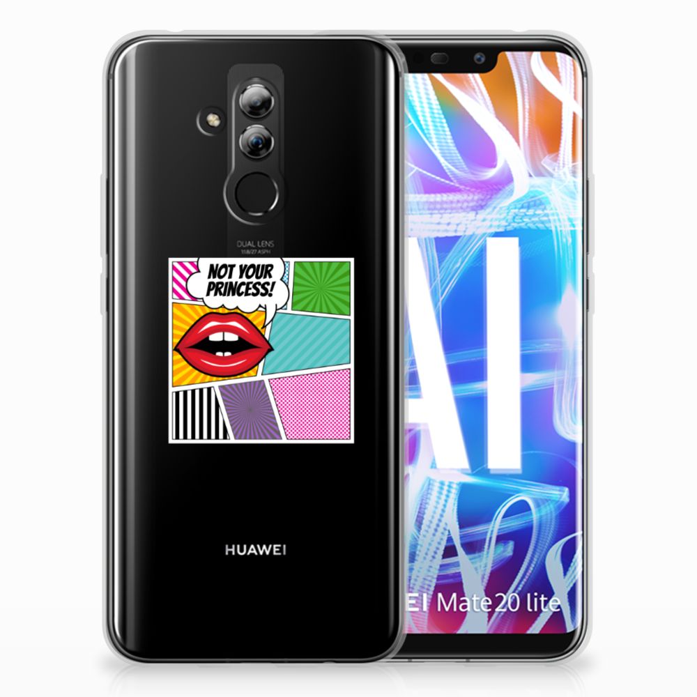 Huawei Mate 20 Lite Silicone Back Cover Popart Princess