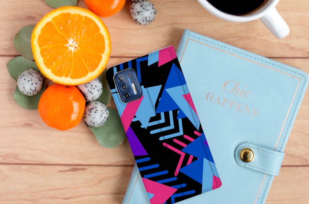 Motorola Moto G9 Plus Stand Case Funky Triangle - B2C Telecom
