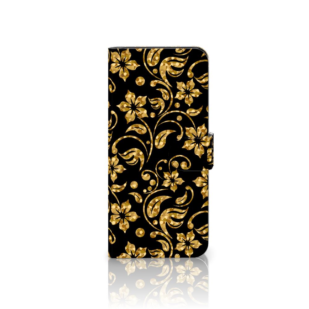 Motorola Moto G32 Hoesje Gouden Bloemen