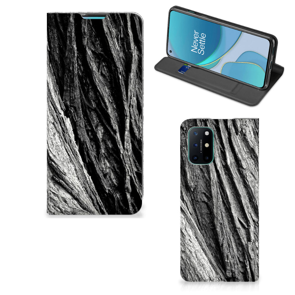 Book Wallet Case OnePlus 8T Boomschors Grijs