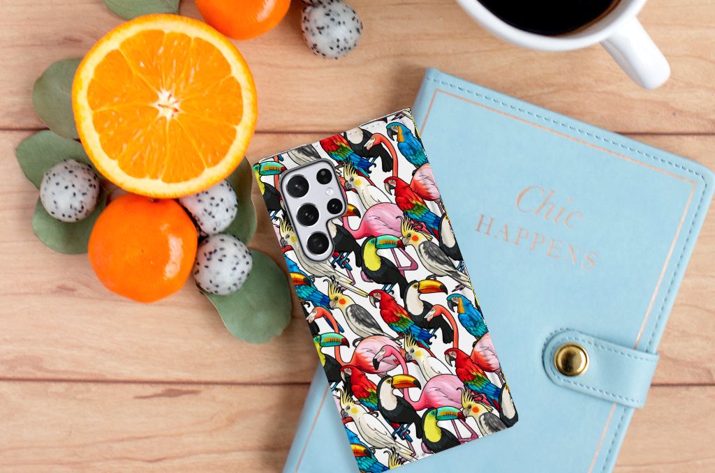 Samsung Galaxy S22 Ultra Hoesje maken Birds - B2C Telecom