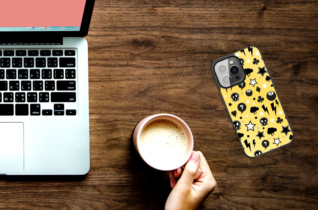 Telefoonhoesje iPhone 13 Pro Max Punk Geel B2C Telecom