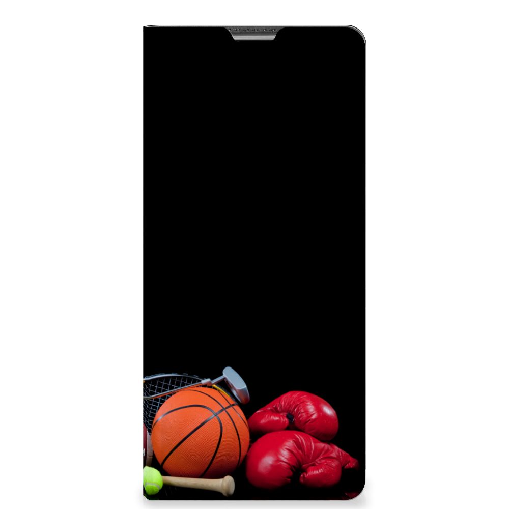 Sony Xperia L4 Hippe Standcase Sports with basketball, boxing gloves, and tennis racket design.