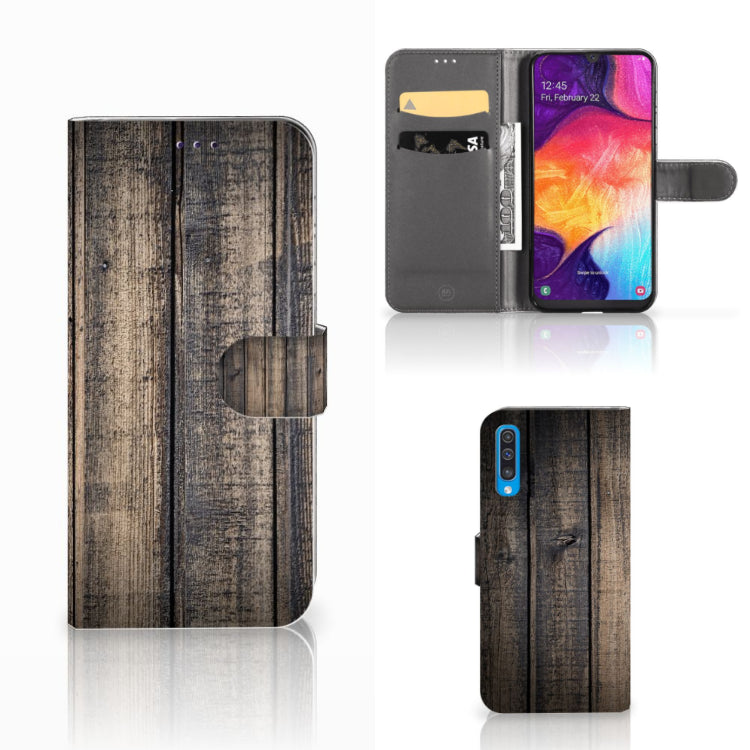 Samsung Galaxy A50 Book Style Case Steigerhout