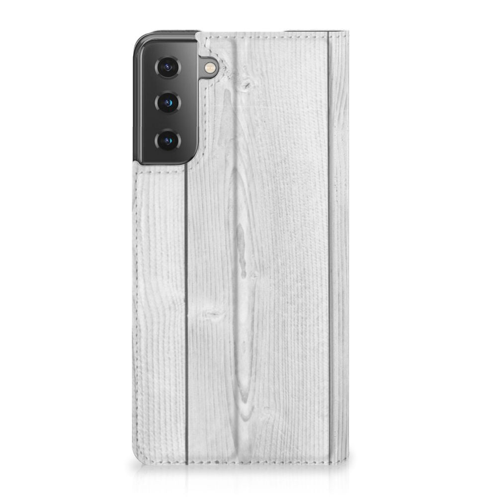 Samsung Galaxy S21 Plus Book Wallet Case White Wood - B2C Telecom