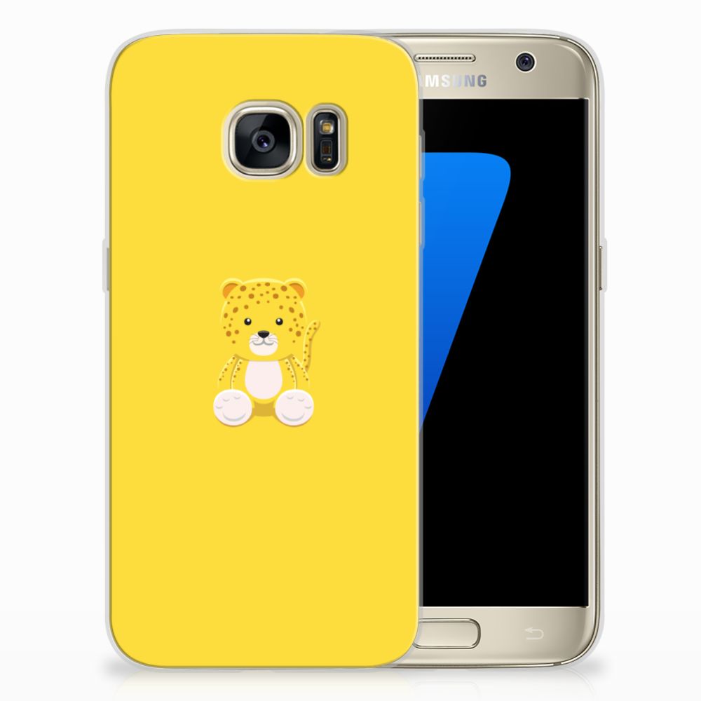 Samsung Galaxy S7 Telefoonhoesje met Naam Baby Leopard