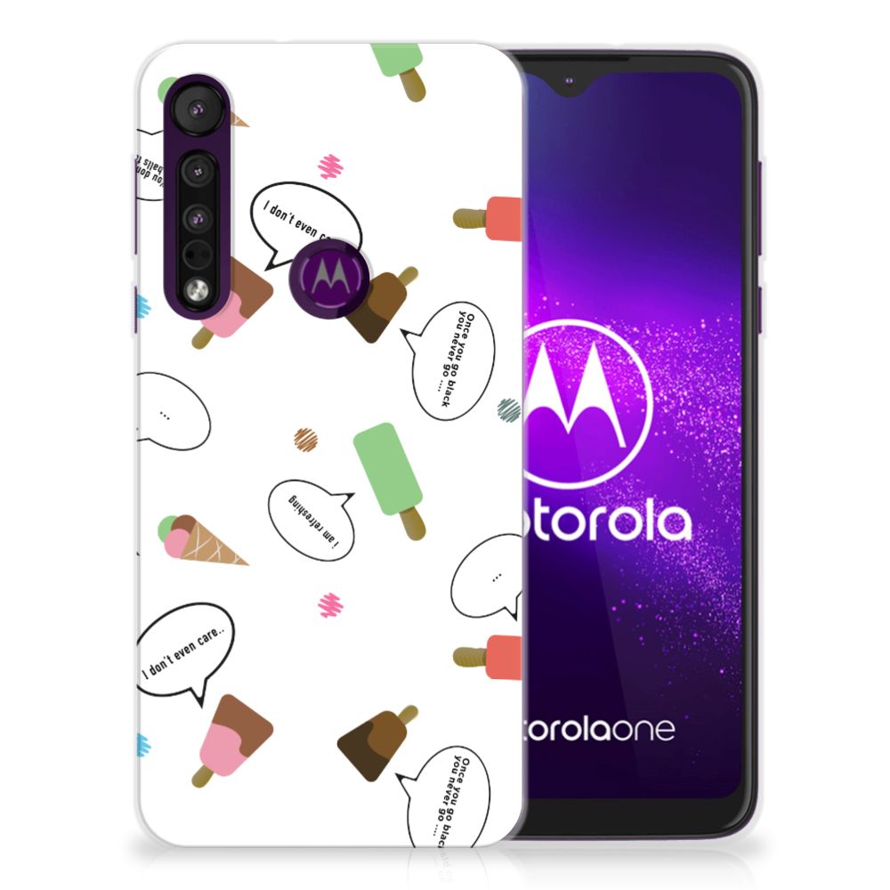 Motorola One Macro Siliconen Case IJsjes