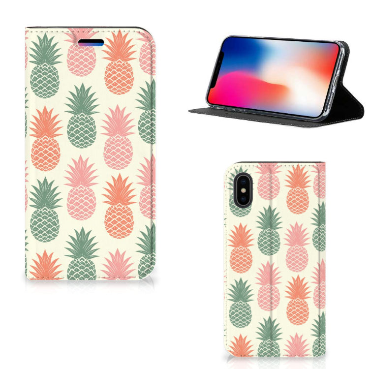 Apple iPhone X | Xs Flip Style Cover Ananas