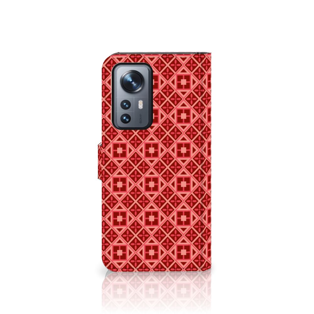 Xiaomi 12 Pro Telefoon Hoesje Batik Rood