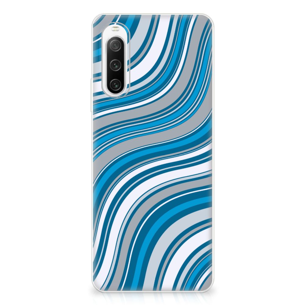 Sony Xperia 10 IV TPU bumper Waves Blue B2C Telecom