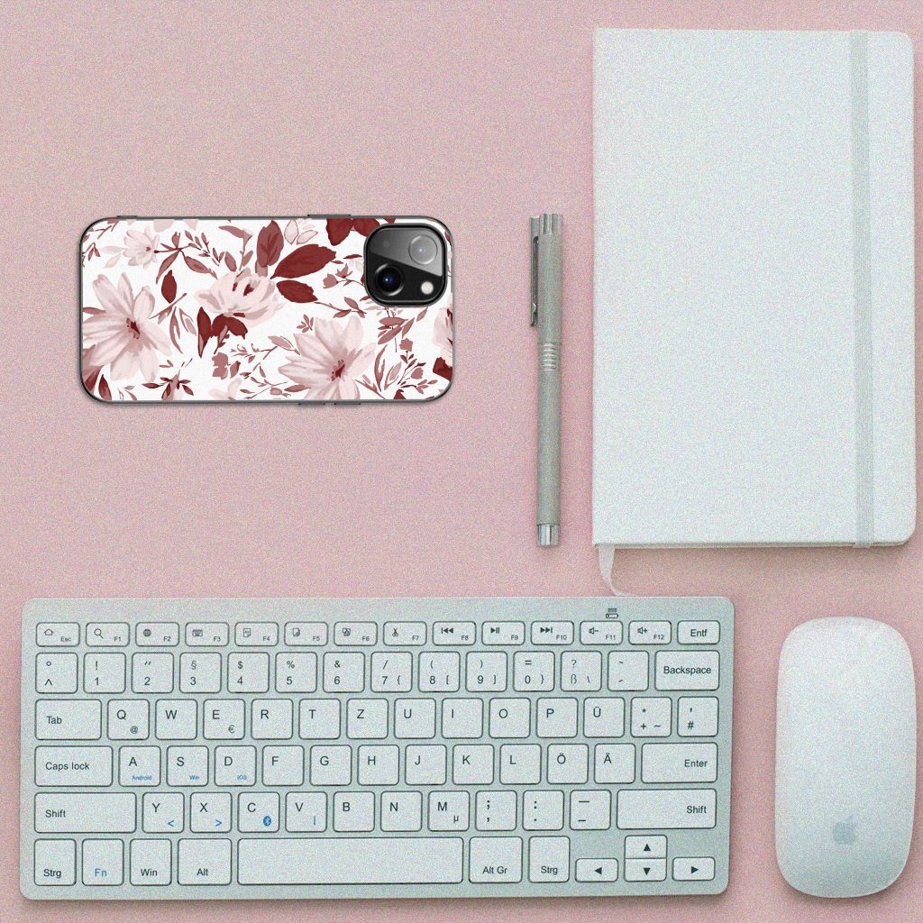 Kleurrijke Telefoonhoesje Apple iPhone 13 Watercolor Flowers B2C Telecom