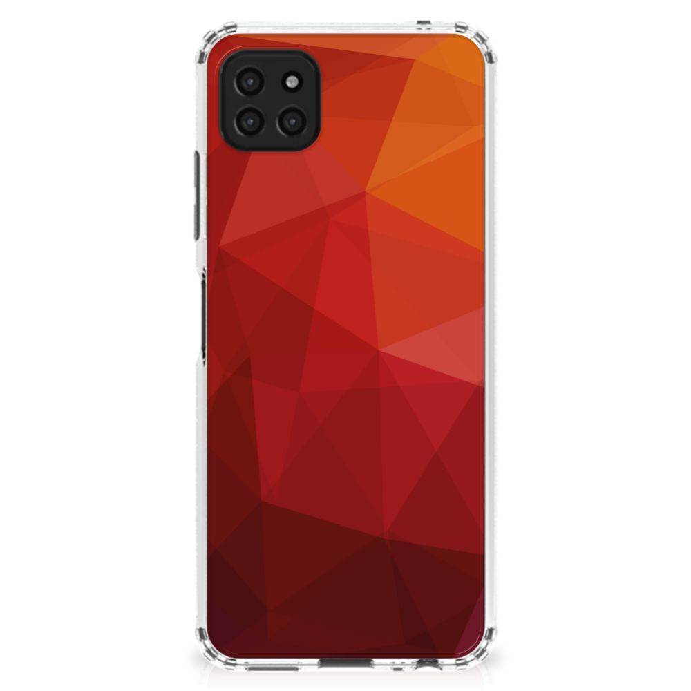 Shockproof Case voor Samsung Galaxy A22 5G Polygon Red B2C Telecom