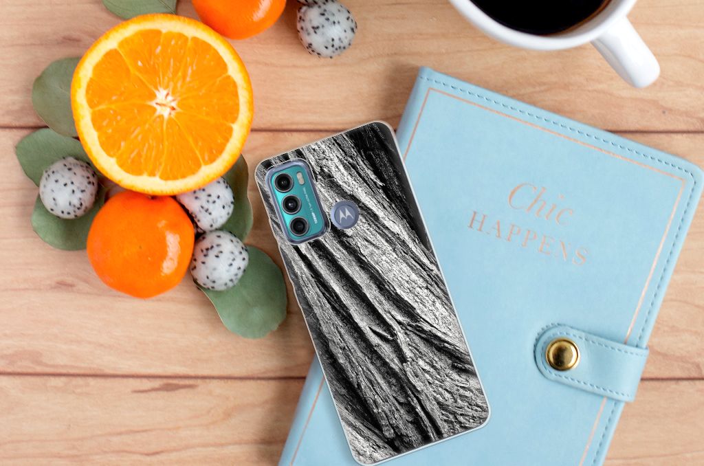 Bumper Hoesje Motorola Moto G60 Boomschors Grijs B2C Telecom