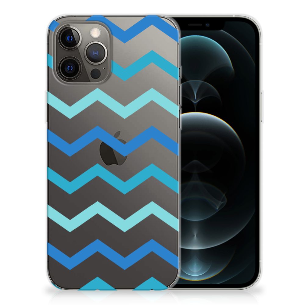 iPhone 12 Pro Max TPU bumper Zigzag Blauw B2C Telecom
