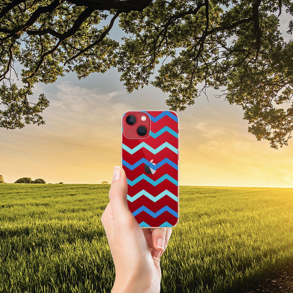 Apple iPhone 13 TPU bumper Zigzag Blauw B2C Telecom