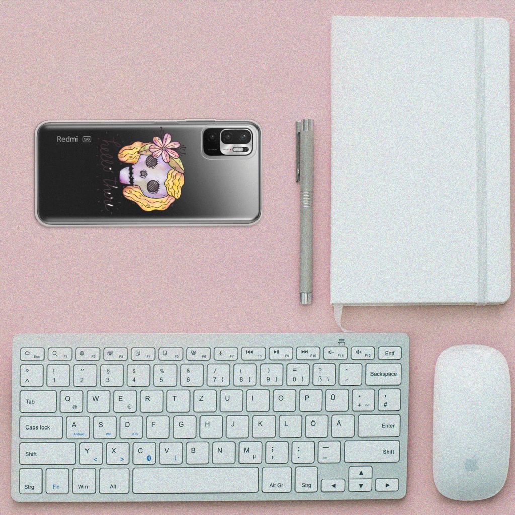Silicone Back Case Xiaomi Redmi Note 10/10T 5G | Poco M3 Pro Boho Skull B2C Telecom