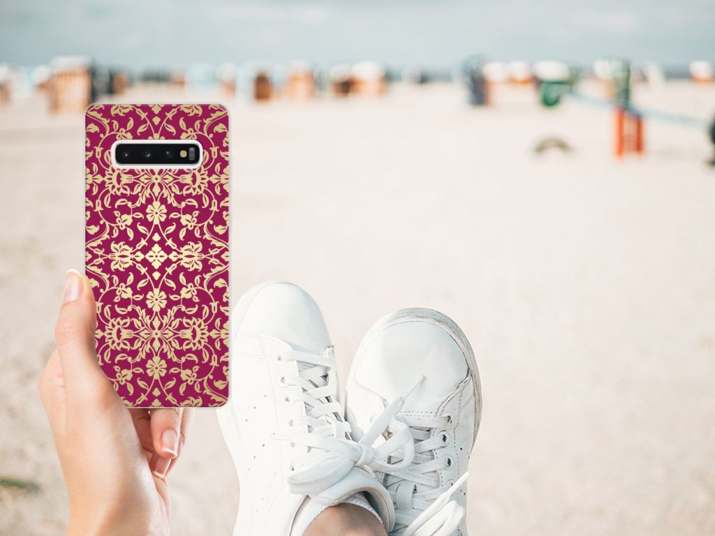 Siliconen Hoesje Samsung Galaxy S10 Plus Barok Pink