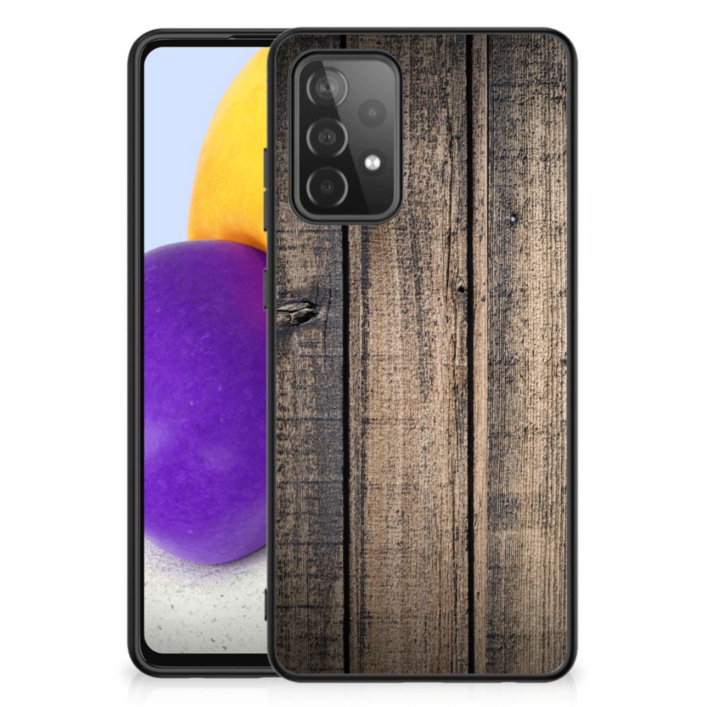 Samsung Galaxy A72 (5G/4G) Houten Print Telefoonhoesje Steigerhout