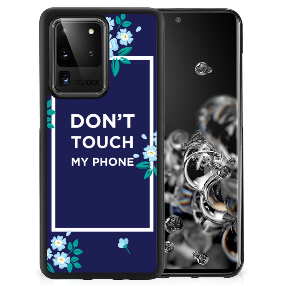 Samsung Galaxy S20 Ultra TPU Hoesje Flowers Blue DTMP B2C Telecom