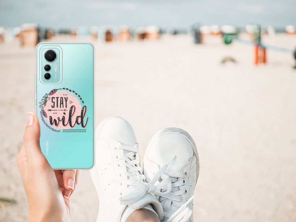 Xiaomi 12 Lite Telefoonhoesje met Naam Boho Stay Wild B2C Telecom
