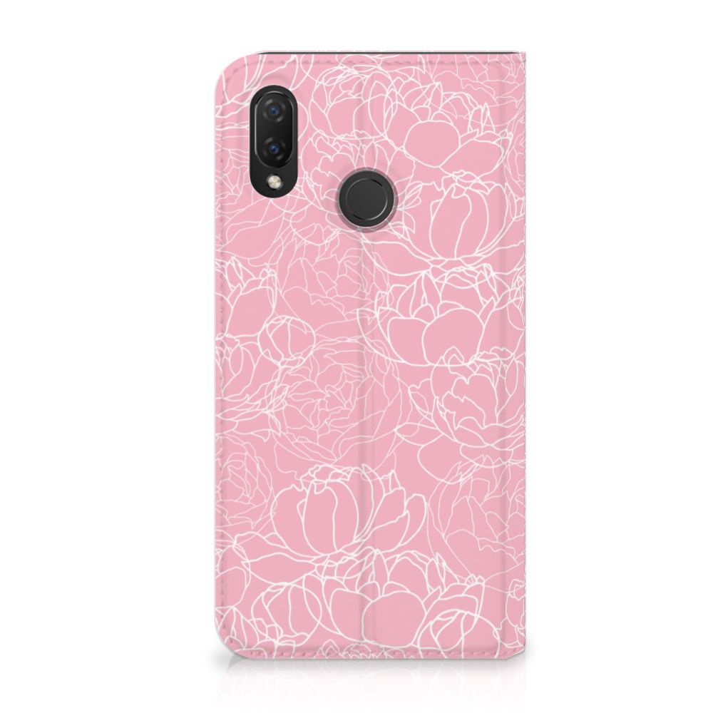 Huawei P Smart Plus Smart Cover White Flowers