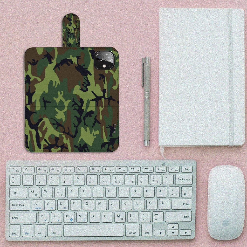 Apple iPhone 12 Mini Telefoon Hoesje Army Dark