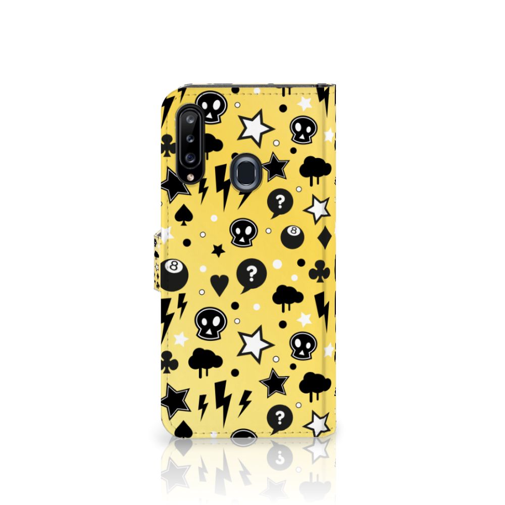 Telefoonhoesje met Naam Samsung Galaxy A20s Punk Geel