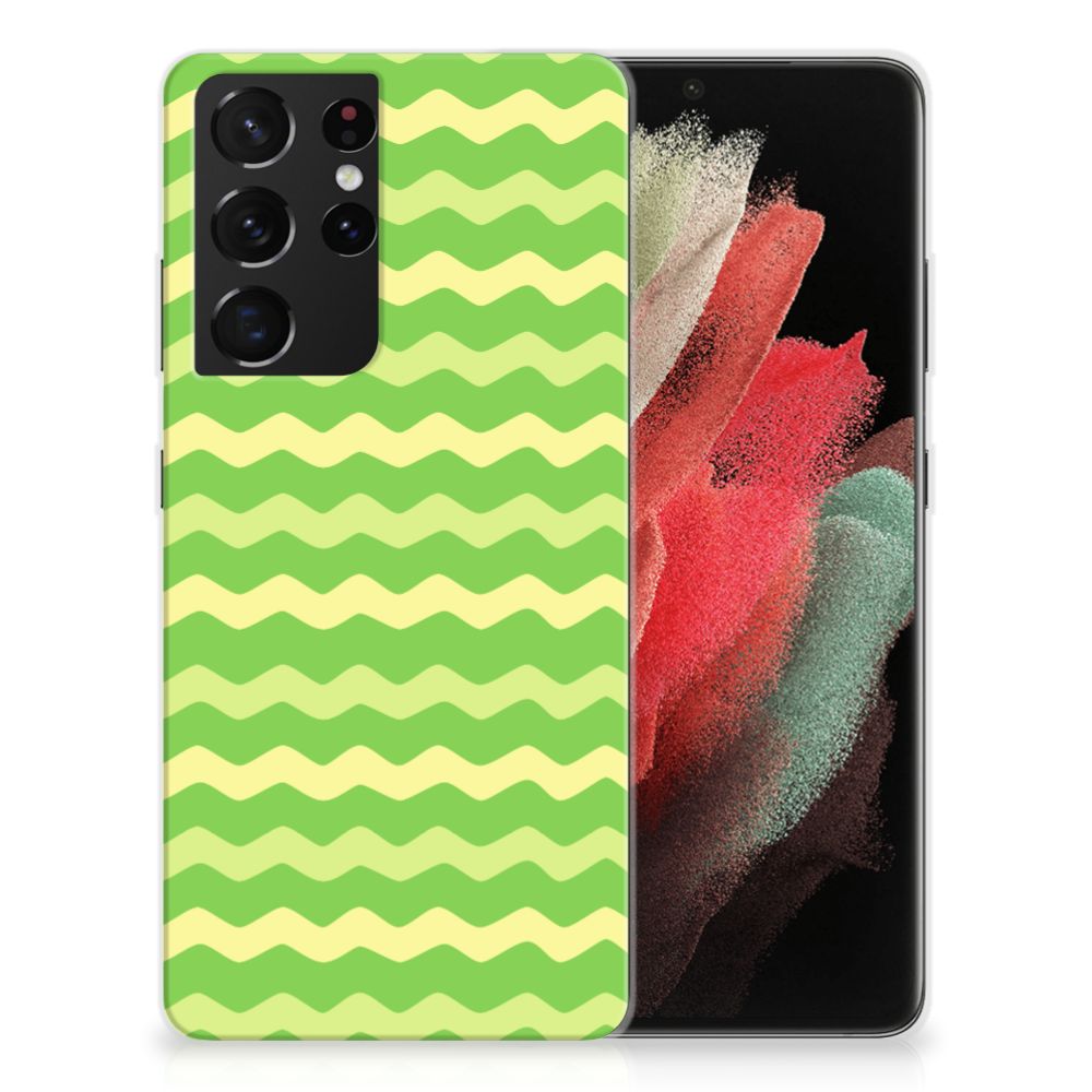 Samsung Galaxy S21 Ultra TPU bumper Waves Green B2C Telecom