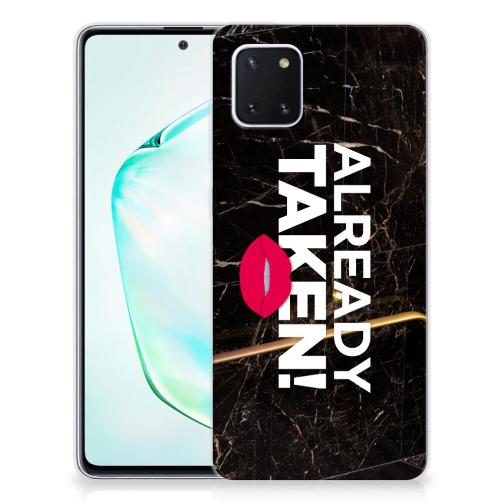 Samsung Galaxy Note 10 Lite Siliconen hoesje met naam Already Taken Black B2C Telecom