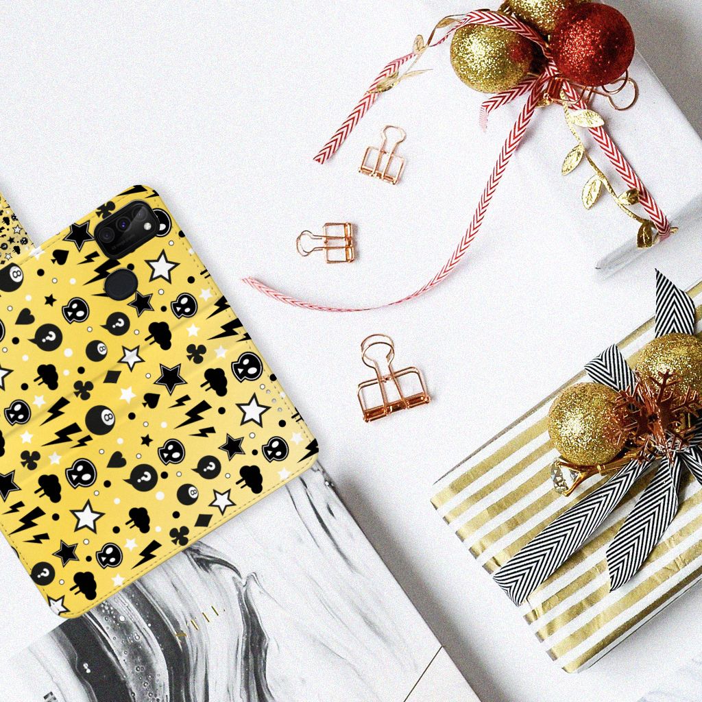 Telefoonhoesje met Naam Samsung Galaxy M21 | M30s Punk Geel