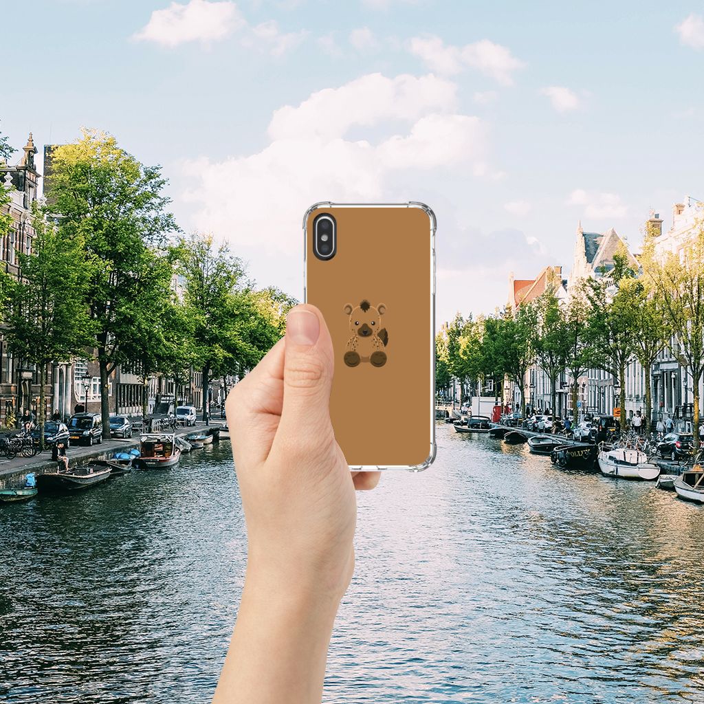 Apple iPhone X | Xs Stevig Bumper Hoesje Baby Hyena