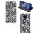 Nokia 5.4 Smart Cover Black Flowers